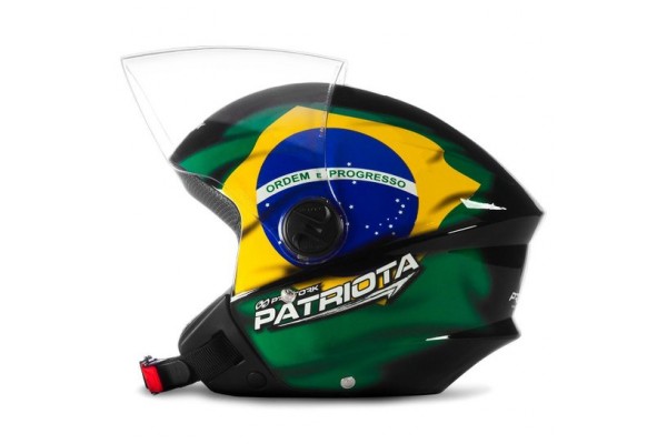 CAPACETE ABERTO PRO TORK NEW LIBERTY THREE PATRIOTA PRETO/VERDE